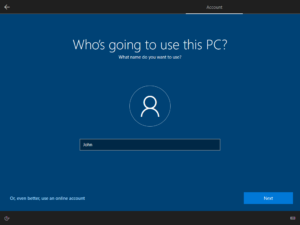 Windows 10 1809 OOBE username » Villanova College